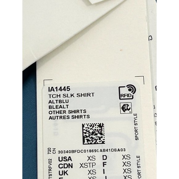 Adidas x Yohji Yamamoto Women’s Y-3 Tech Silk Shirt Blue XS Long Sleeves Collar - Picture 7 of 16